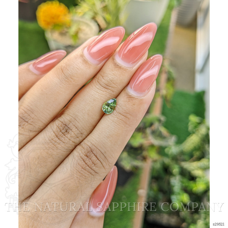 0.88 Ct. Yellowish Green Sapphire from Madagascar