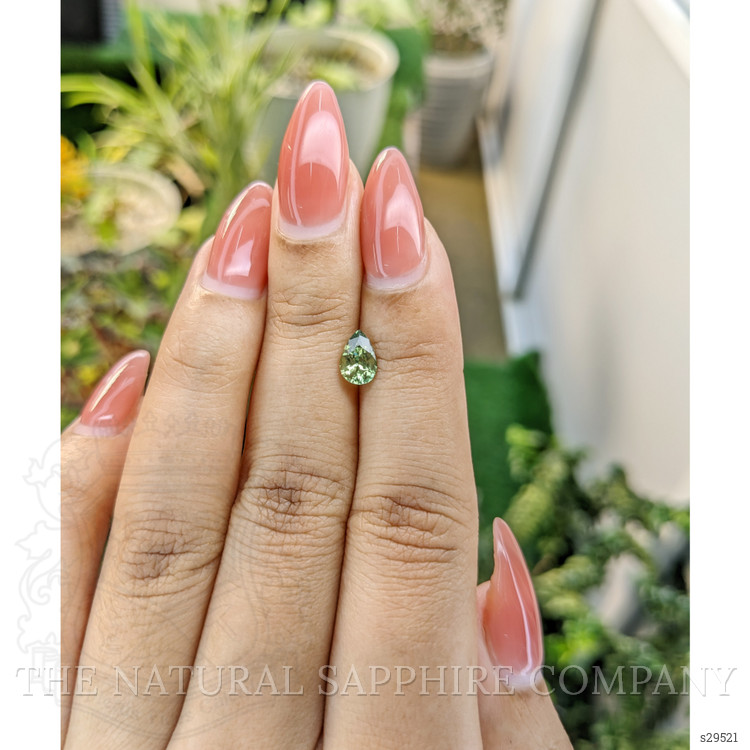0.88 Ct. Yellowish Green Sapphire from Madagascar
