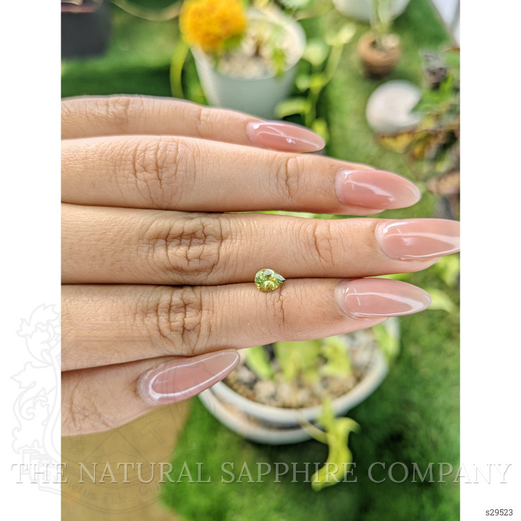 0.52 Ct. Greenish Yellow Sapphire from Madagascar