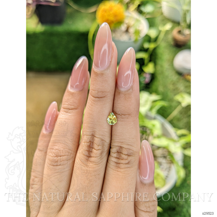 0.52 Ct. Greenish Yellow Sapphire from Madagascar
