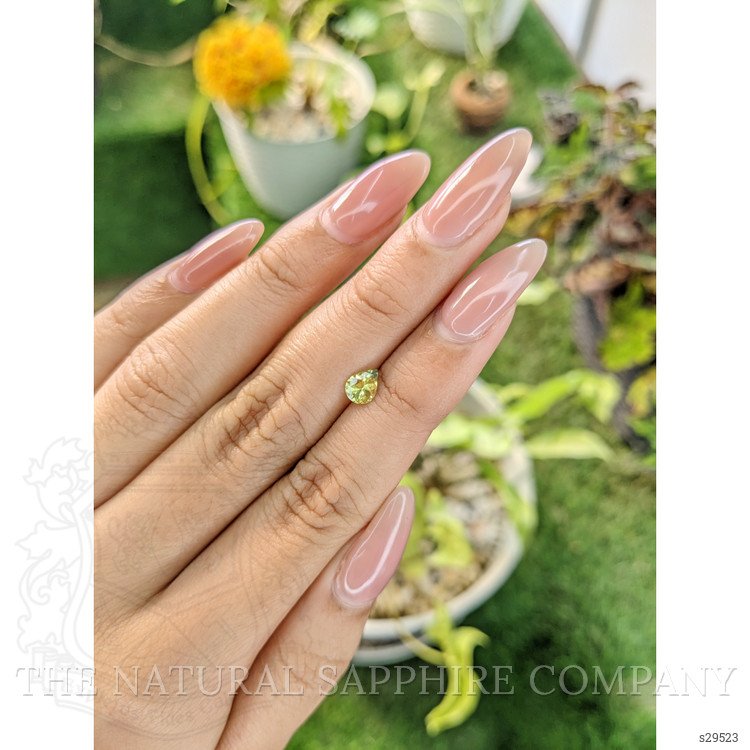 0.52 Ct. Greenish Yellow Sapphire from Madagascar