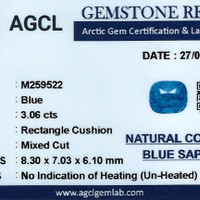 3.06 Ct. Blue Sapphire from Ceylon (Sri Lanka) Scan Report