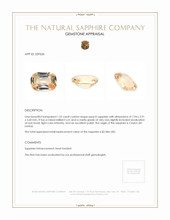 1.52 Ct. Peach Sapphire from Ceylon (Sri Lanka) Appraisal