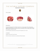 1.64 Ct. Padparadscha Sapphire from Ceylon (Sri Lanka) Appraisal