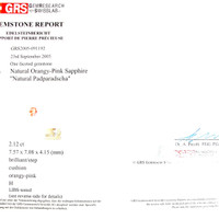 2.12 Ct. Padparadscha Sapphire from Ceylon (Sri Lanka) Scan Report