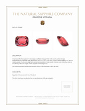 3.00 Ct. Padparadscha Sapphire from Madagascar Appraisal