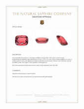 3.00 Ct. Padparadscha Sapphire from Madagascar Appraisal