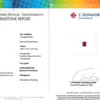 3.00 Ct. Padparadscha Sapphire from Madagascar Scan Report