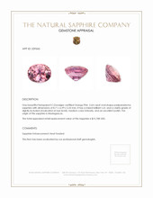 2.64 Ct. Padparadscha Sapphire from Madagascar Appraisal