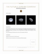 0.54 Ct. Sapphire from Ceylon (Sri Lanka) Appraisal