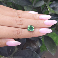 5.00 Ct. Green Sapphire from Madagascar Life Style