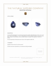 1.66 Ct. Blue Sapphire from Ceylon (Sri Lanka) Appraisal