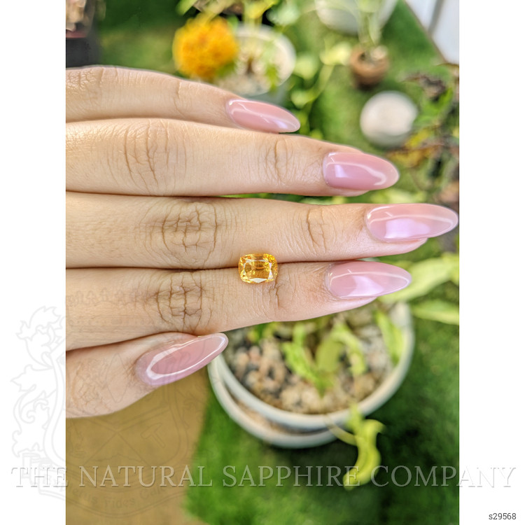 3.09 Ct. Yellowish Orange Sapphire from Ceylon (Sri Lanka)