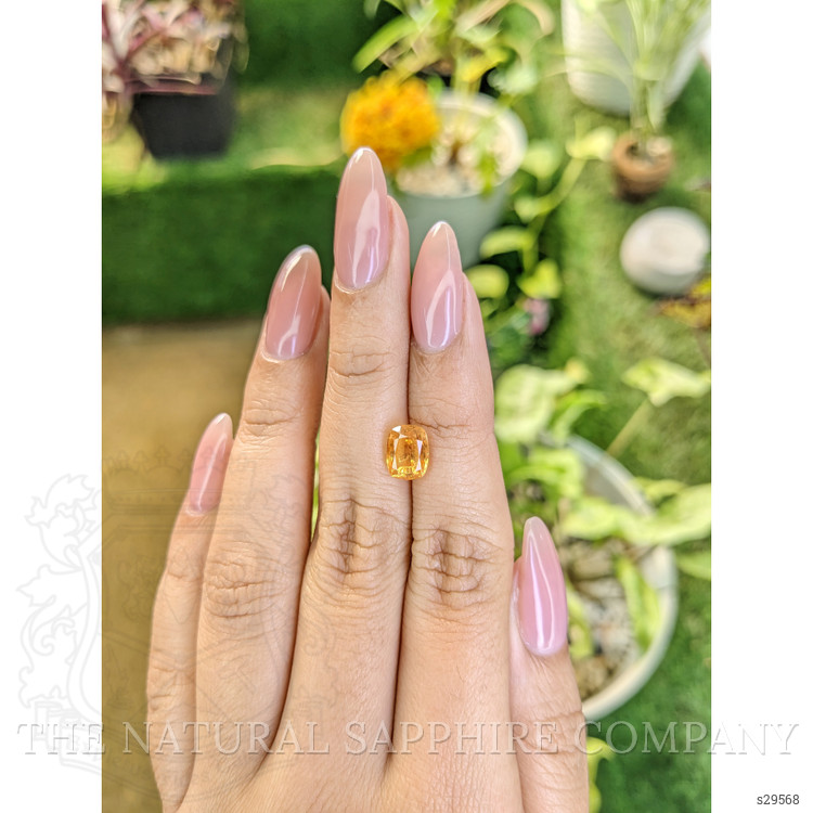3.09 Ct. Yellowish Orange Sapphire from Ceylon (Sri Lanka)