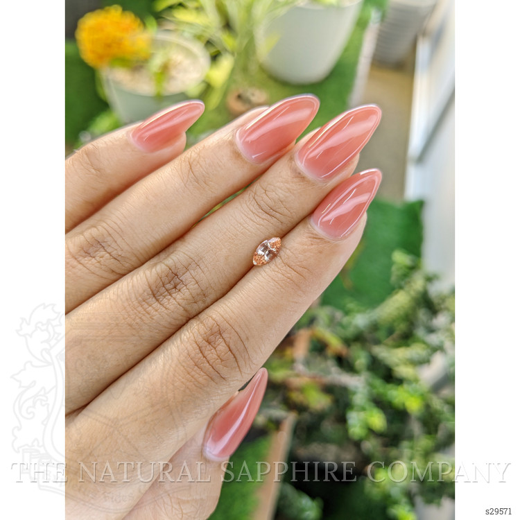 0.66 Ct. Padparadscha Sapphire from Ceylon (Sri Lanka)