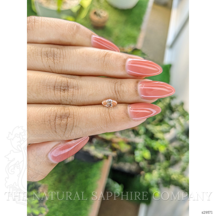 0.66 Ct. Padparadscha Sapphire from Ceylon (Sri Lanka)