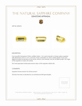 1.43 Ct. Yellow Sapphire from Ceylon (Sri Lanka) Appraisal