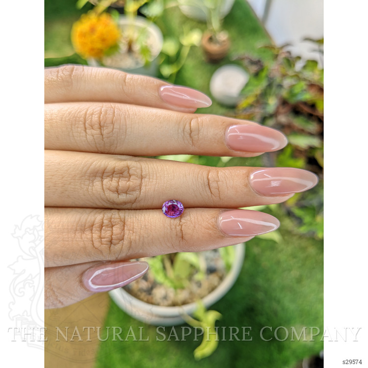 0.82 Ct. Pinkish Purple Sapphire from Ceylon (Sri Lanka)
