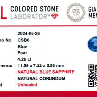 4.27 Ct. Blue Sapphire from Ceylon (Sri Lanka) Scan Report