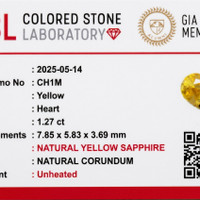 1.28 Ct. Yellow Sapphire from Ceylon (Sri Lanka) Scan Report