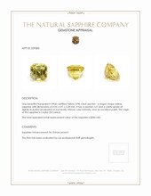 0.98 Ct. Yellow Sapphire from Ceylon (Sri Lanka) Appraisal
