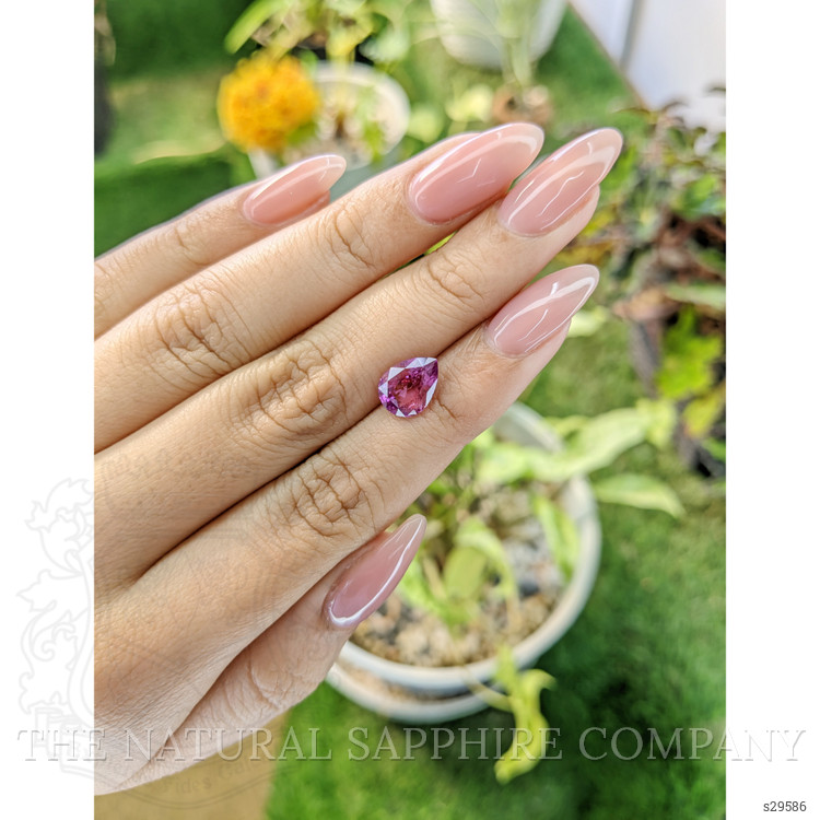 3.15 Ct. Purplish Pink Sapphire from Ceylon (Sri Lanka)