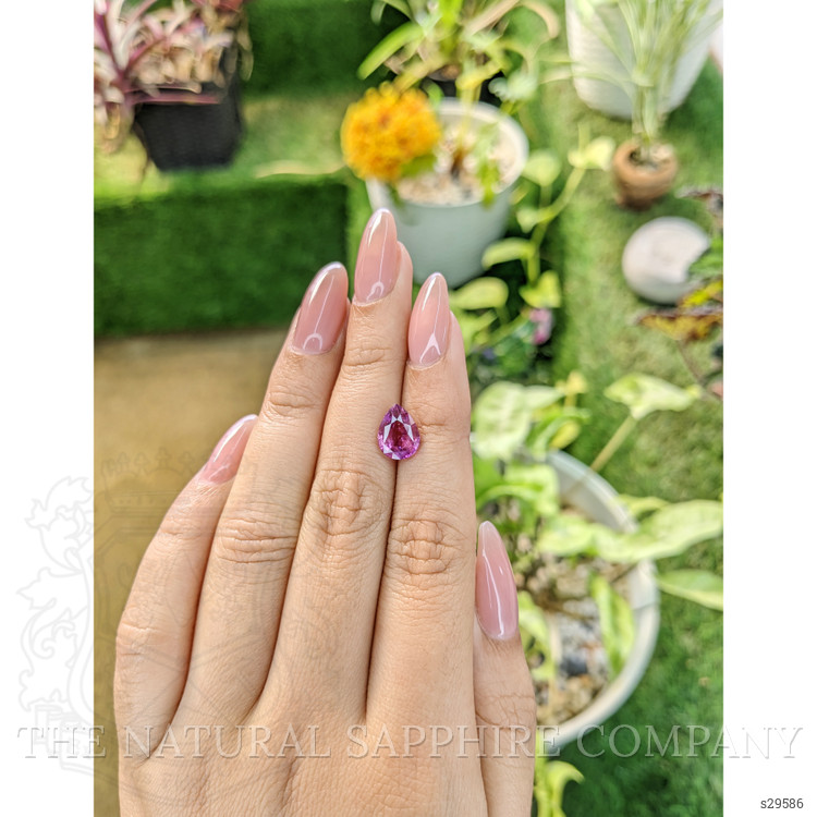 3.15 Ct. Purplish Pink Sapphire from Ceylon (Sri Lanka)