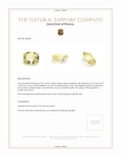 5.07 Ct. Yellow Sapphire from Ceylon (Sri Lanka) Appraisal