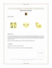 1.37 Ct. Yellow Sapphire from Ceylon (Sri Lanka) Appraisal