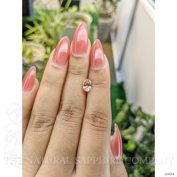 1.24 Ct. Peach Sapphire from Ceylon (Sri Lanka)