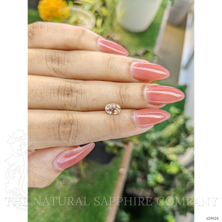 1.24 Ct. Peach Sapphire from Ceylon (Sri Lanka)