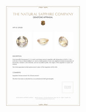 2.13 Ct. Peach Sapphire from Ceylon (Sri Lanka) Appraisal