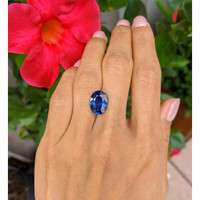 5.67 Ct. Blue Sapphire from Ceylon (Sri Lanka) Life Style