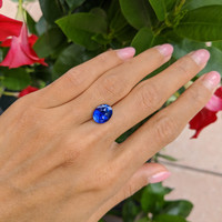 5.02 Ct. Blue Sapphire from Ceylon (Sri Lanka) Life Style