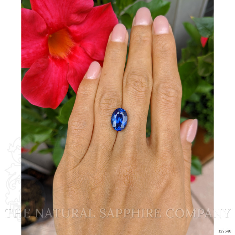 5.95 Ct. Blue Sapphire from Ceylon (Sri Lanka)
