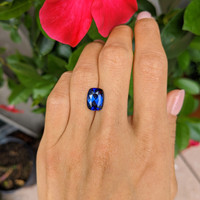 5.03 Ct. Blue Sapphire from Ceylon (Sri Lanka) Life Style