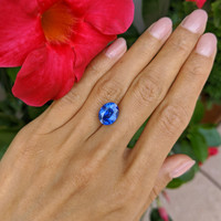 5.22 Ct. Blue Sapphire from Ceylon (Sri Lanka) Life Style