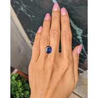 5.01 Ct. Blue Sapphire from Madagascar Life Style