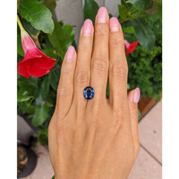 5.01 Ct. Blue Sapphire from Madagascar Life Style