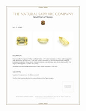 1.79 Ct. Yellow Sapphire from Ceylon (Sri Lanka) Appraisal