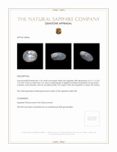 1.34 Ct. White Star Sapphire from Ceylon (Sri Lanka) Appraisal