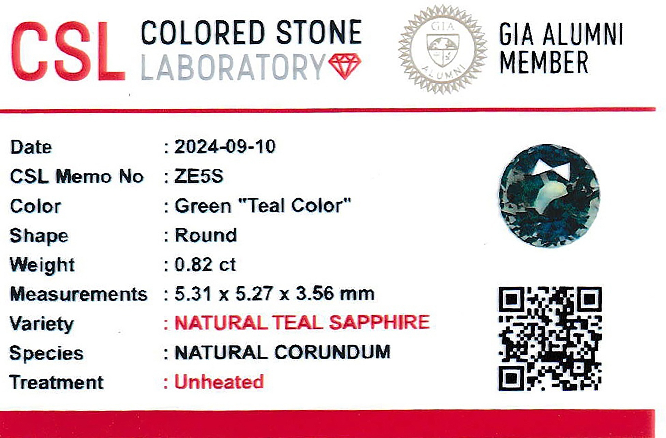 0.82 Ct. Green Sapphire from Madagascar