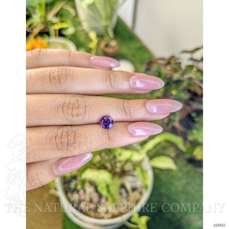 1.39 Ct. Bluish Purple Sapphire from Ceylon (Sri Lanka)
