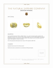1.31 Ct. Yellow Sapphire from Ceylon (Sri Lanka) Appraisal