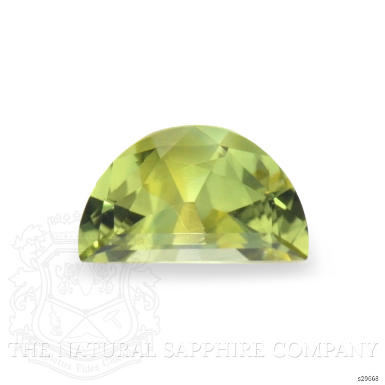 0.80 Ct. Yellowish Green Sapphire from Ceylon (Sri Lanka)