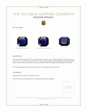 1.28 Ct. Color Change Sapphire from Tanzania Appraisal