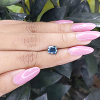 1.77 Ct. Greenish Blue Sapphire from Tanzania Life Style