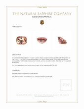 2.11 Ct. Padparadscha Sapphire from Tanzania Appraisal