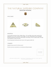 1.04 Ct. Yellow Sapphire from Ceylon (Sri Lanka) Appraisal