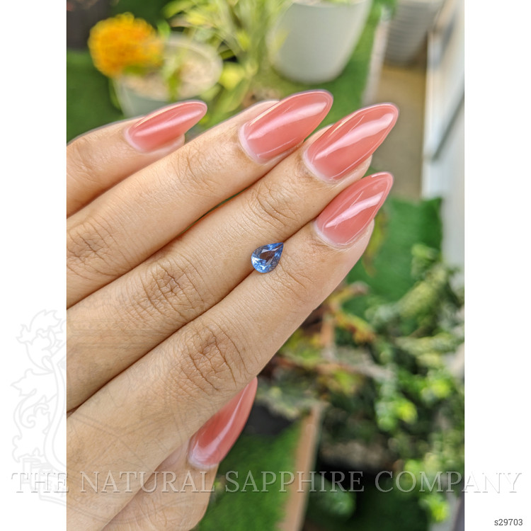 0.49 Ct. Blue Sapphire from Ceylon (Sri Lanka)